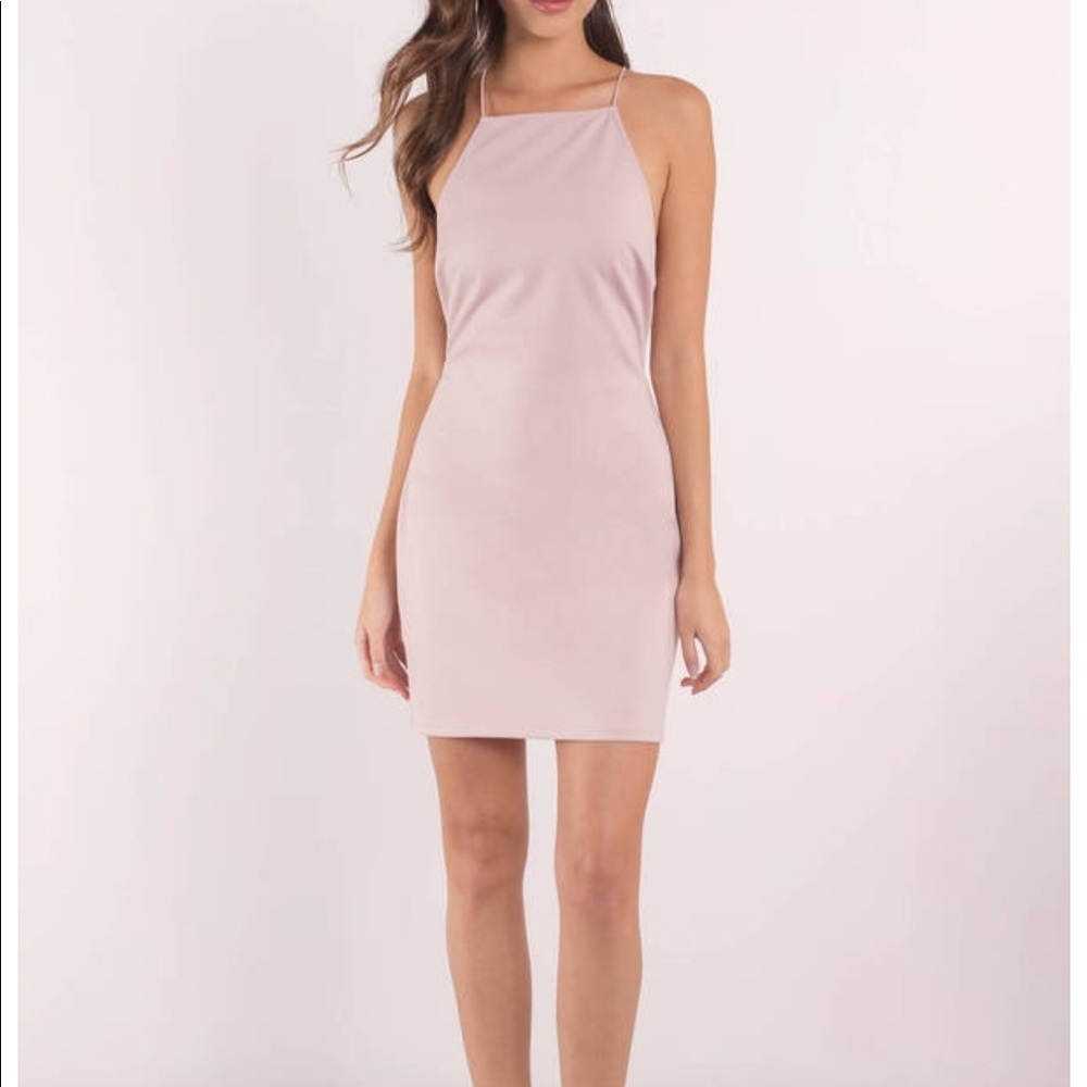 TOBI TALKING BODY DRESS MAUVE